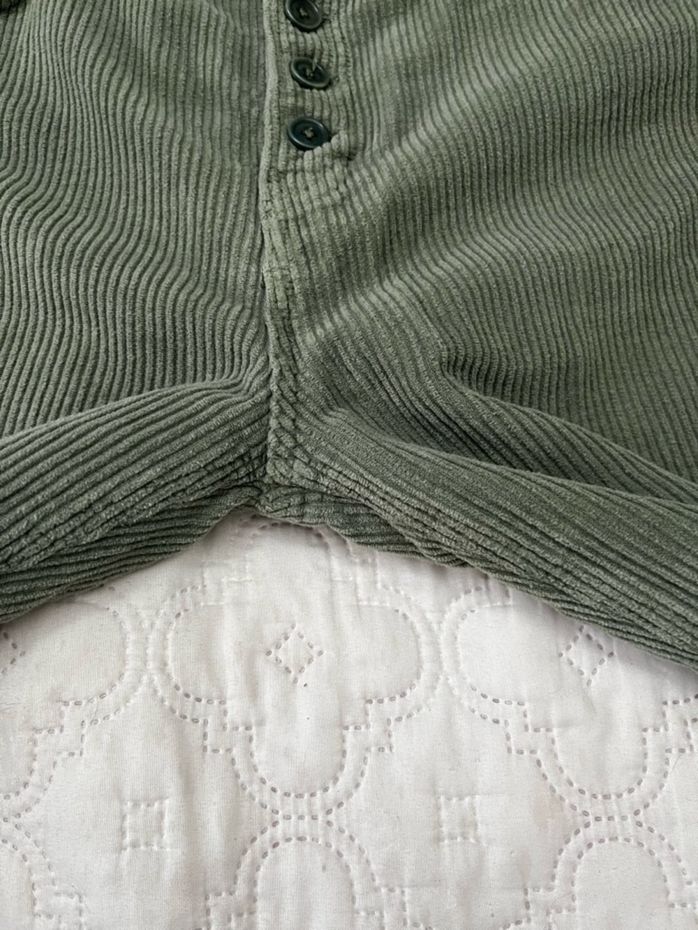 Reformation Cynthia Button Fly High Rise Corduroy Pants - Moss - Size 29 - Picture 11 of 17